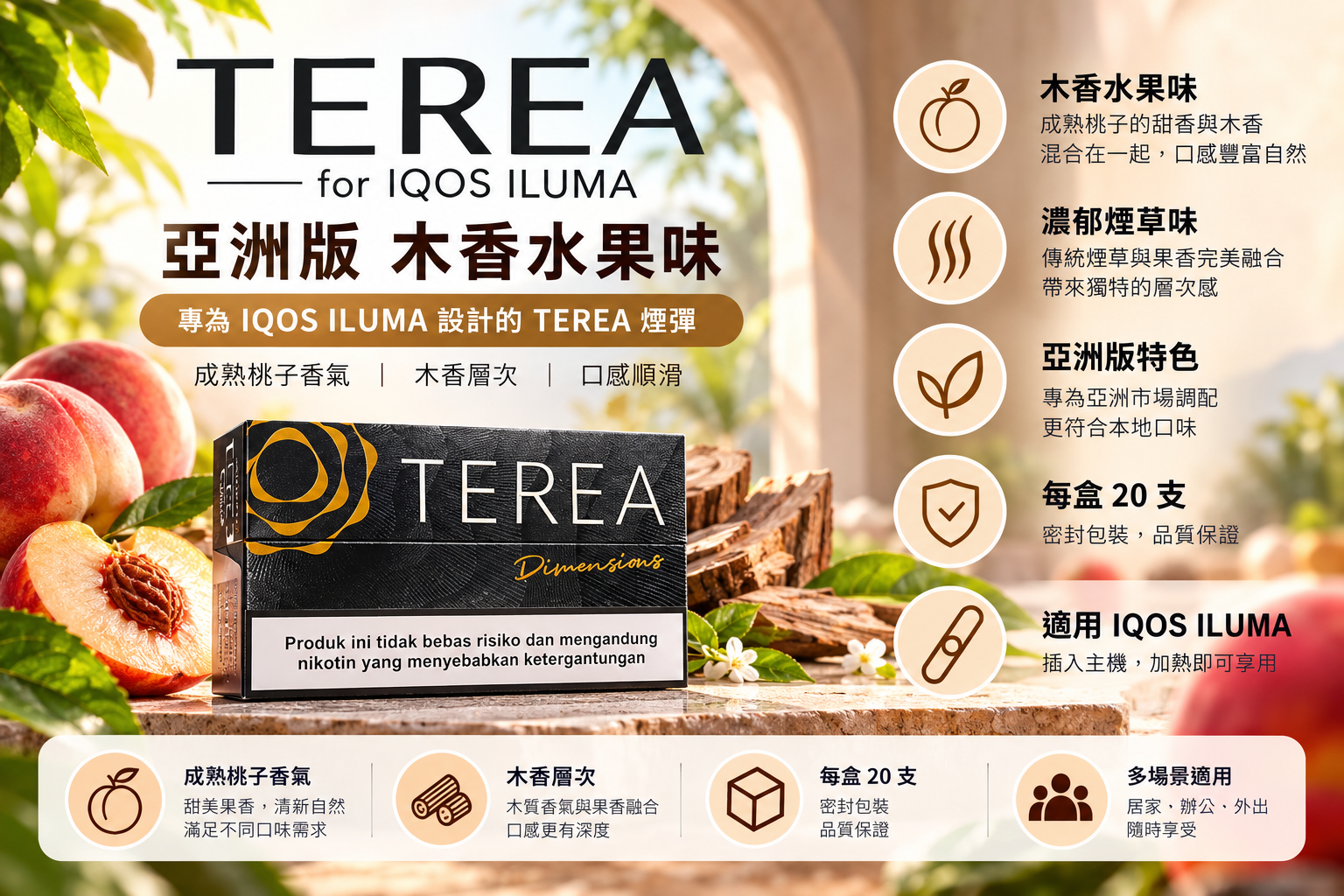 【木香水果味】亞洲版TEREA煙彈